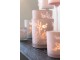 2ks růžový a modrý skleněný svícen na čajovou svíčku Sakura - Ø 12*17cm