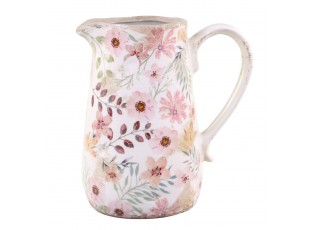 Keramický dekorační džbán s květy Floral Auray - 16*11*18cm