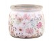 Keramický dekorační obal na květináč s květy Floral Auray M - Ø 15*13cm
