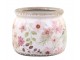 Keramický dekorační obal na květináč s květy Floral Auray S - Ø 12*10cm