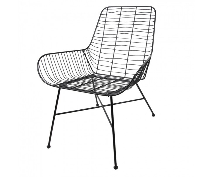 Černá kovová jídelní židle / křeslo Anny - 67*63*78 cm