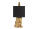 Zlatá stolní lampa králík s černým stínidlem Rabbi – Ø20*45 cm E27/max 1*60W*60W