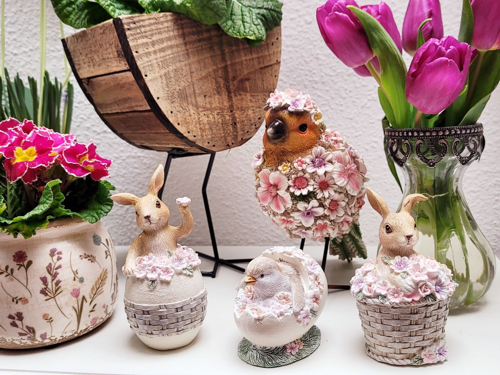 Skleněná dekorační váza s kovovým zdobením Hyacinth - Ø 9*15cm