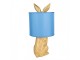 Zlatá stolní lampa králík s modrým stínidlem Rabbi – Ø20*43 cm E27/max 1*60W