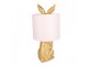 Zlatá stolní lampa králík s růžovým stínidlem Rabbi – Ø20*43 cm E27/max 1*60W
