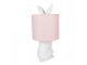Bílá stolní lampa králík s růžovým stínidlem Rabbi - Ø 20*43 cm E27/max 1*60W