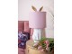 Bílá stolní lampa králík s růžovým stínidlem Rabbi - Ø 20*43 cm E27/max 1*60W