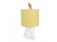 Bílá stolní lampa králík se žlutým stínidlem Rabbi - Ø 20*43 cm E27/max 1*60W