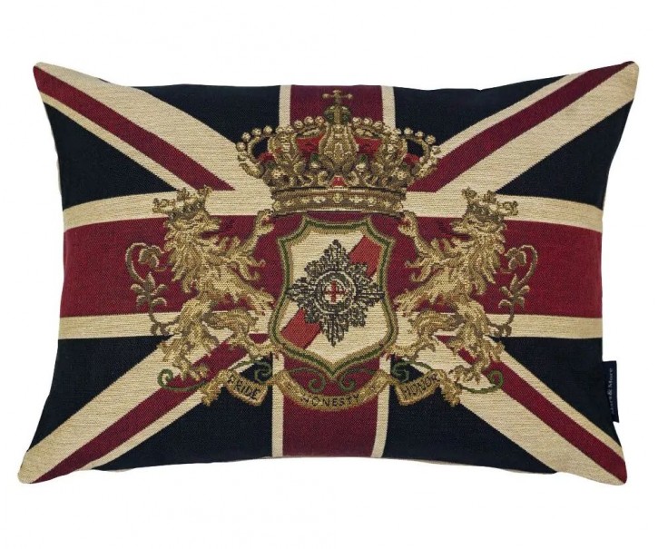 Gobelínový polštář se znakem vlajky Velké Británie - 45*15*31cm