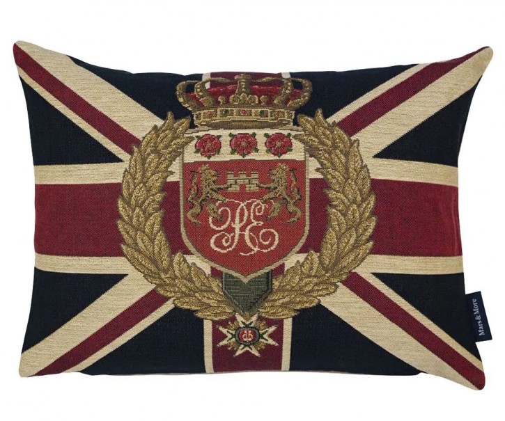 Gobelínový polštář s motivem vlajky Velké Británie - 45*15*31cm