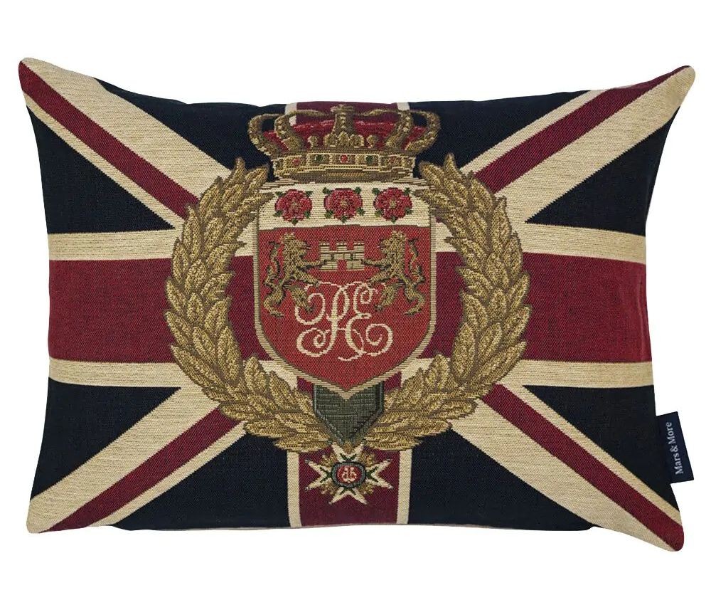 Gobelínový polštář s motivem vlajky Velké Británie - 45*15*31cm Mars & More