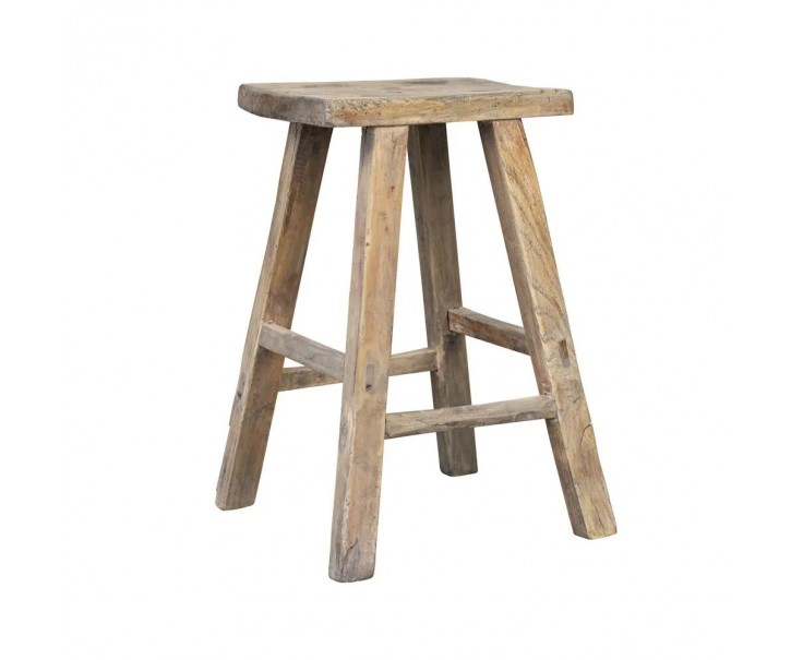 Stolička z recyklovaného jilmového dřeva - 40*20*50cm