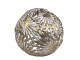 Bronzová antik kovová dekorační koule Vire Leaves - Ø 12cm