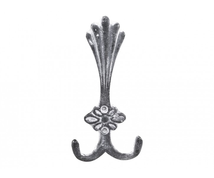 Granitový antik nástěnný trojitý háček s ornamentem - 8*4*18cm