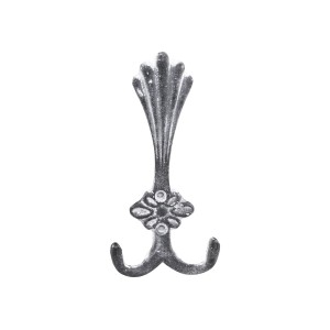 Granitový antik nástěnný trojitý háček s ornamentem - 8*4*18cm