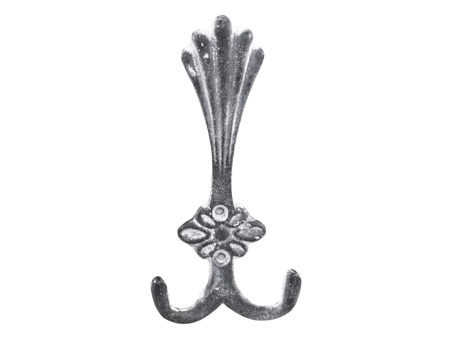 Granitový antik nástěnný trojitý háček s ornamentem - 8*4*18cm