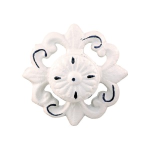 Béžová antik litinová knopka - Ø7,5*4cm