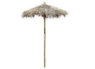 Bambusový slunečník se střechou z listů Parasol Bamboo - ∅ 160*240 cm