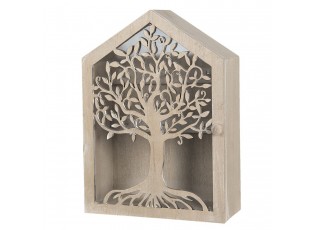 Dřevěná skříňka na klíče se stromem - 18*6*25 cm