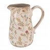 Béžový keramický dekorační džbán s kvítky Floral Cartoon - 16*11*18 cmBarva: béžová, multiMateriál: keramikaHmotnost: 0,68 kg
