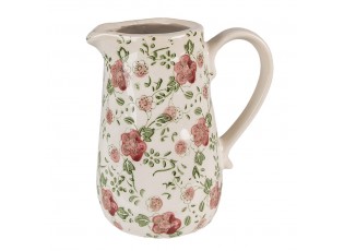 Keramický dekorační džbán s růžovými květy Lillia M - 16*11*18 cm