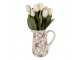 Keramický dekorační džbán s růžovými květy Lillia M - 16*11*18 cm