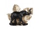 Dekorace Socha Elephant Black 25x10x18 cm - 25x10x18 cm Clayre & Eef