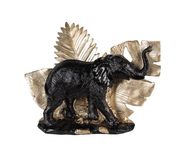 Dekorace Socha Elephant Black 25x10x18 cm - 25x10x18 cm Clayre & Eef