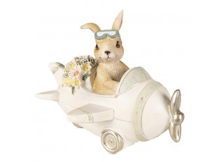 Velikonoční dekorace králík v letadle - 15*11*12 cm