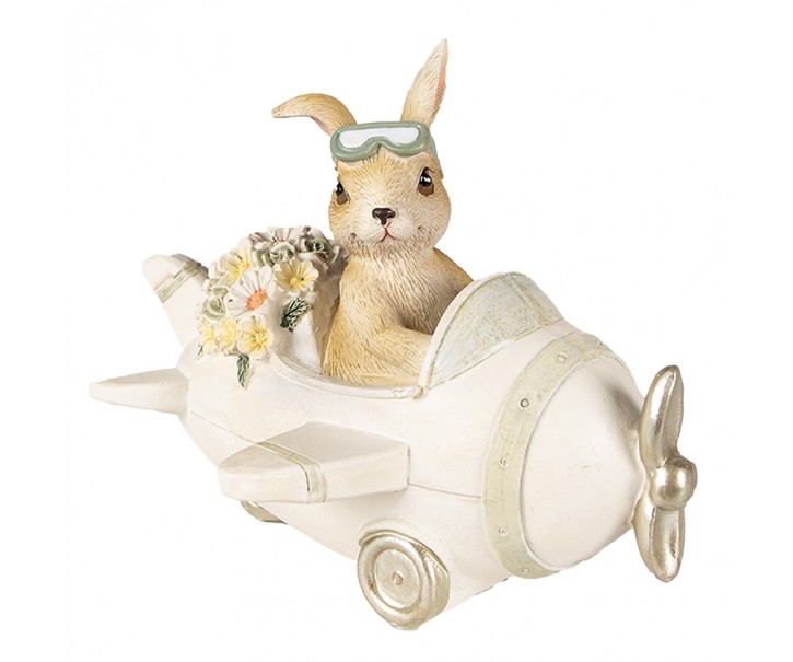 Velikonoční dekorace králík v letadle - 15*11*12 cm