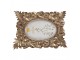 Zlatý antik fotorámeček s květy ibišku - 17*2*23 cm / 10*15 cm