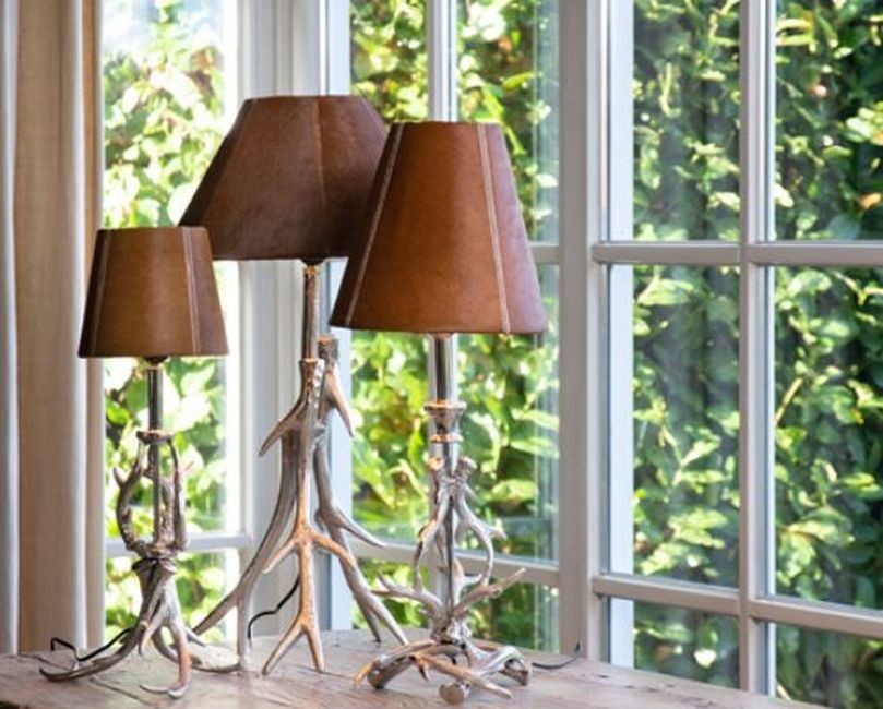 Stříbrná patice na stolní lampu ve tvaru parohů L - 41*34*58cm