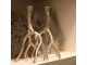Stříbrný raw svícen stojící paroží Antlers - 14*11*24cm