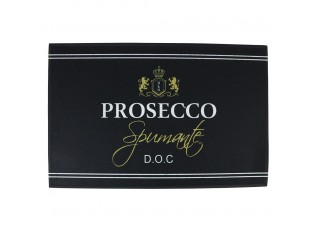 Černá podlahová rohožka Prosecco - 75*50*1cm