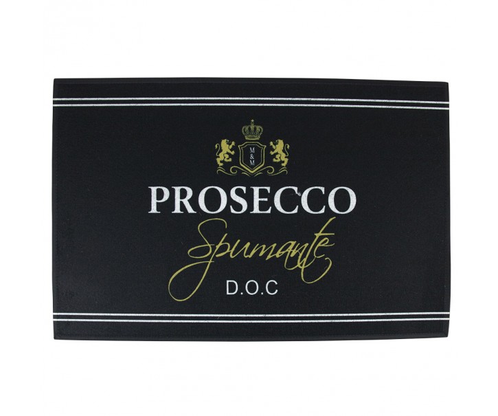 Černá podlahová rohožka Prosecco - 75*50*1cm