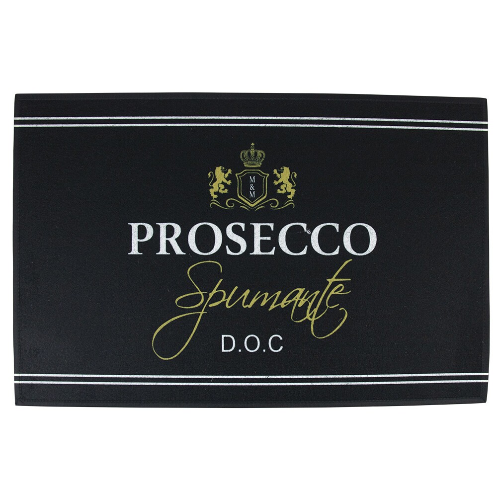 Černá podlahová rohožka Prosecco - 75*50*1cm