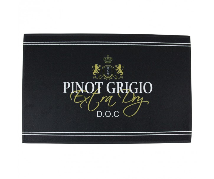 Černá podlahová rohožka Pinot Grigio wine - 75*50*1cm