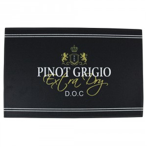 Černá podlahová rohožka Pinot Grigio wine - 75*50*1cm