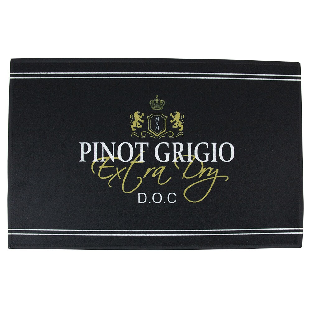 Černá podlahová rohožka Pinot Grigio wine - 75*50*1cm