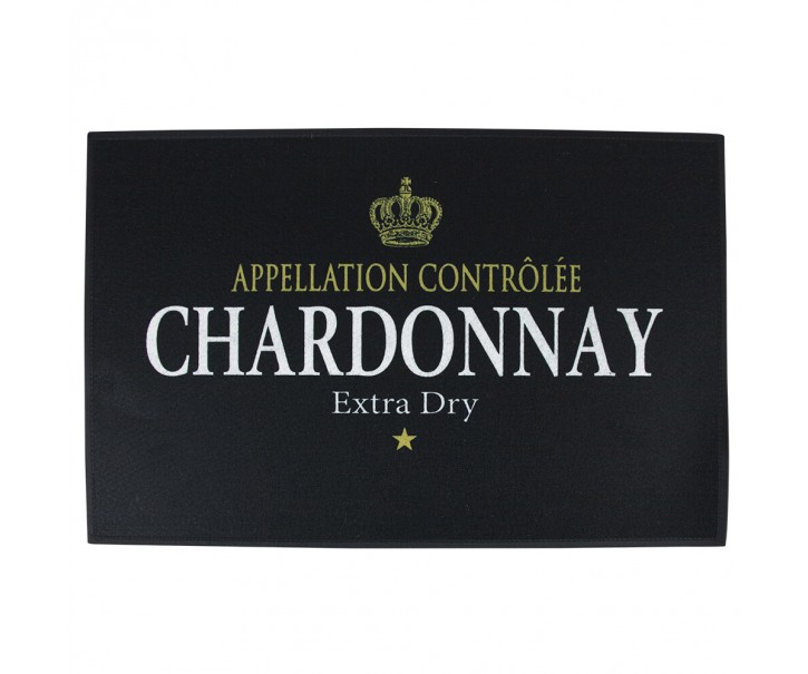 Černá podlahová rohožka Chardonnay wine - 75*50*1cm