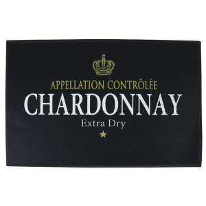Černá podlahová rohožka Chardonnay wine - 75*50*1cm