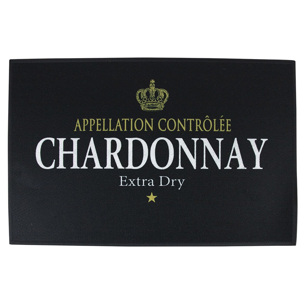 Černá podlahová rohožka Chardonnay wine - 75*50*1cm Mars & More