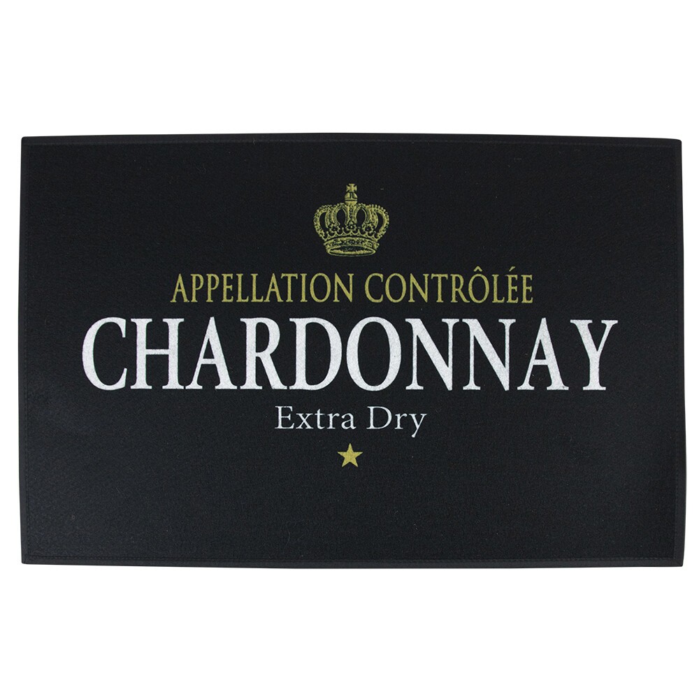 Černá podlahová rohožka Chardonnay wine - 75*50*1cm