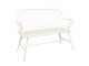 Zahradní bílá zdobená lavice - 120*53*90 cm