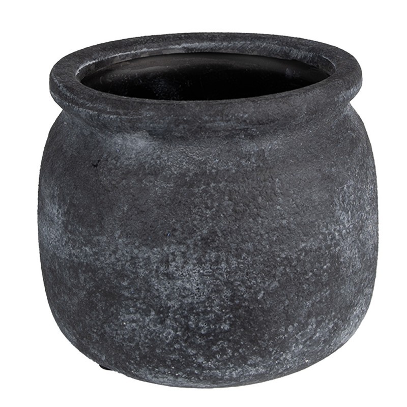 Granitový antik keramický obal na květináč Granit L - Ø20*15 cm Clayre & Eef