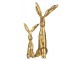Zlatý raw kovový zajíc Rabbit gold L - 14*10*31cm