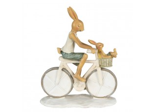 Dekorace králíčků na kole - 18*7*22 cm