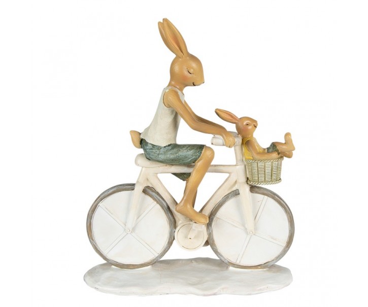 Dekorace králíčků na kole - 18*7*22 cm