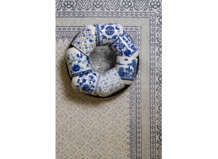 Porcelánový kalíšek na čaj s modrými ornamenty- ∅ 6*8 cm / 0,1L