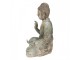 Šedo-zlatá dekorace socha Buddha - 29*20*37 cm